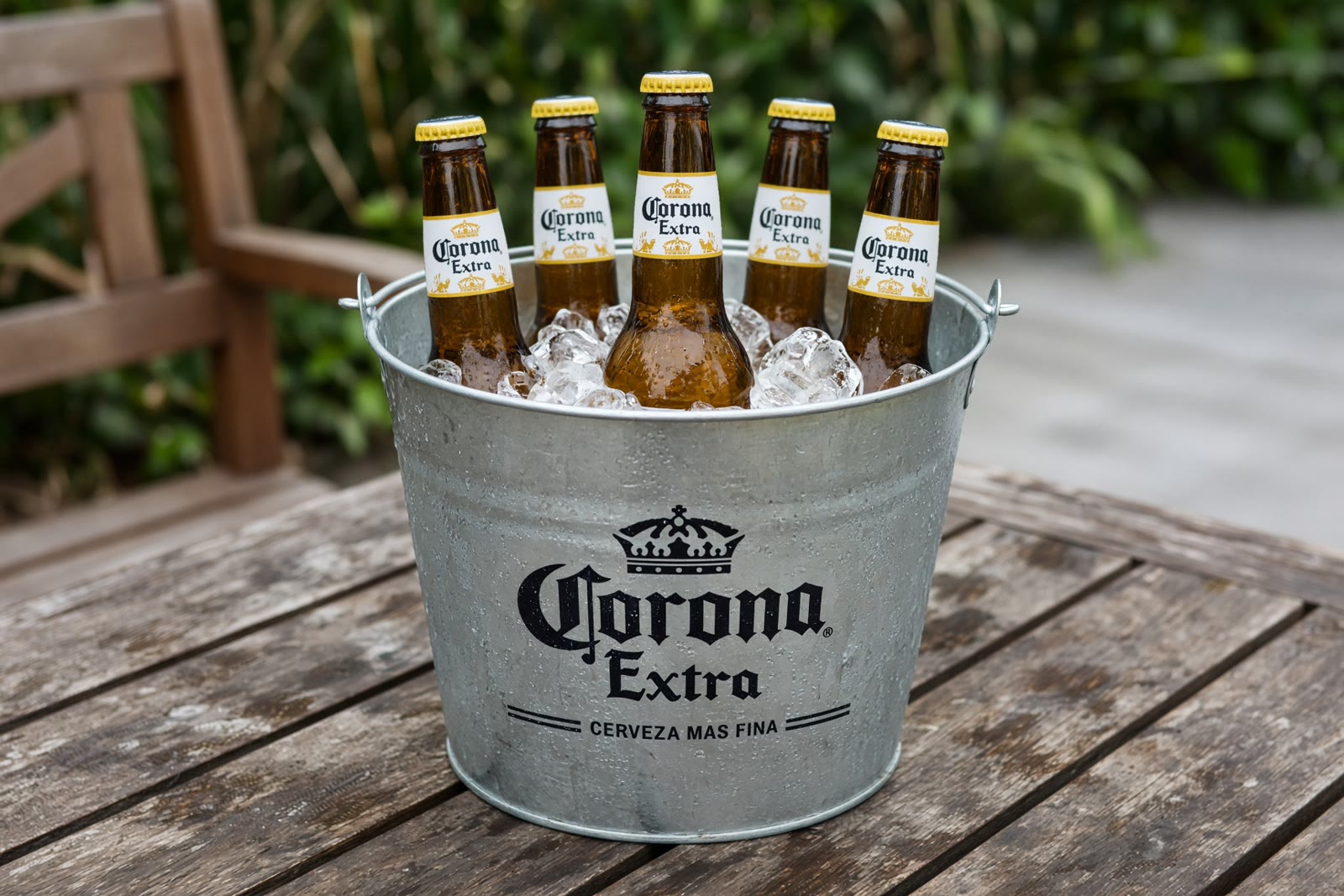 Corona beer bucket on ice